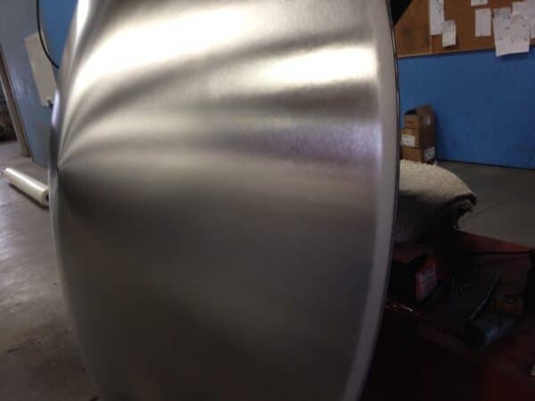 You can see on the edge where we stopped polishing leaving the mill plate finish.